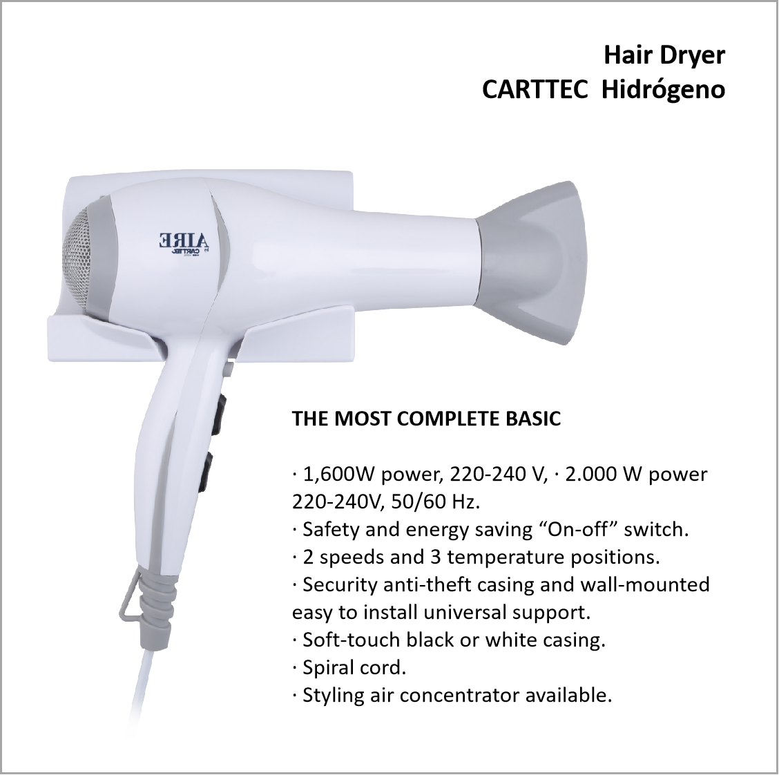 Debaf - CARTTEC Hidrógeno Hair Dryer