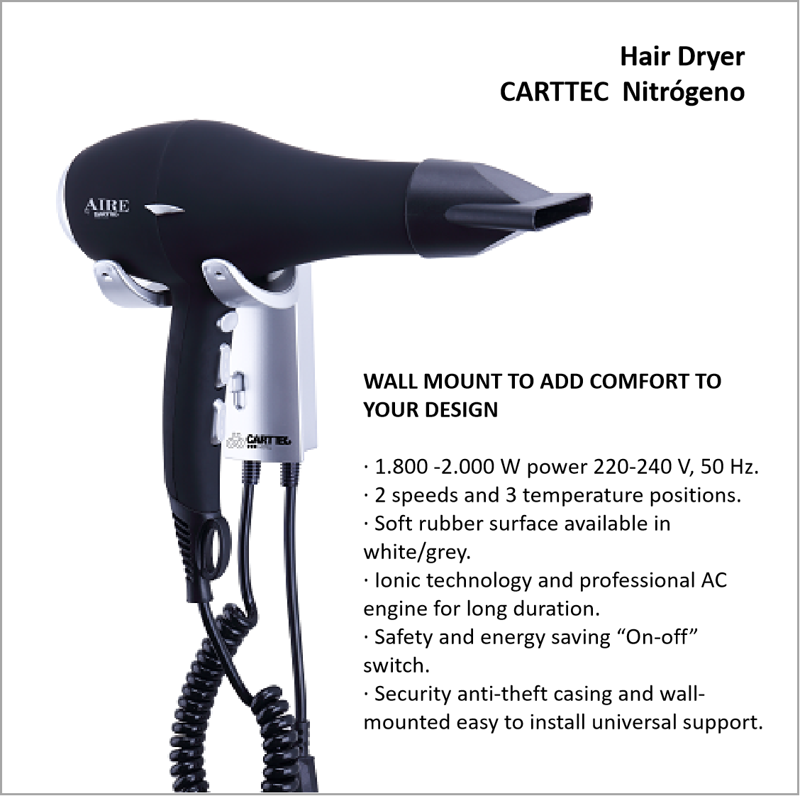 Debaf - CARTTEC Nitrógeno Hair Dryer