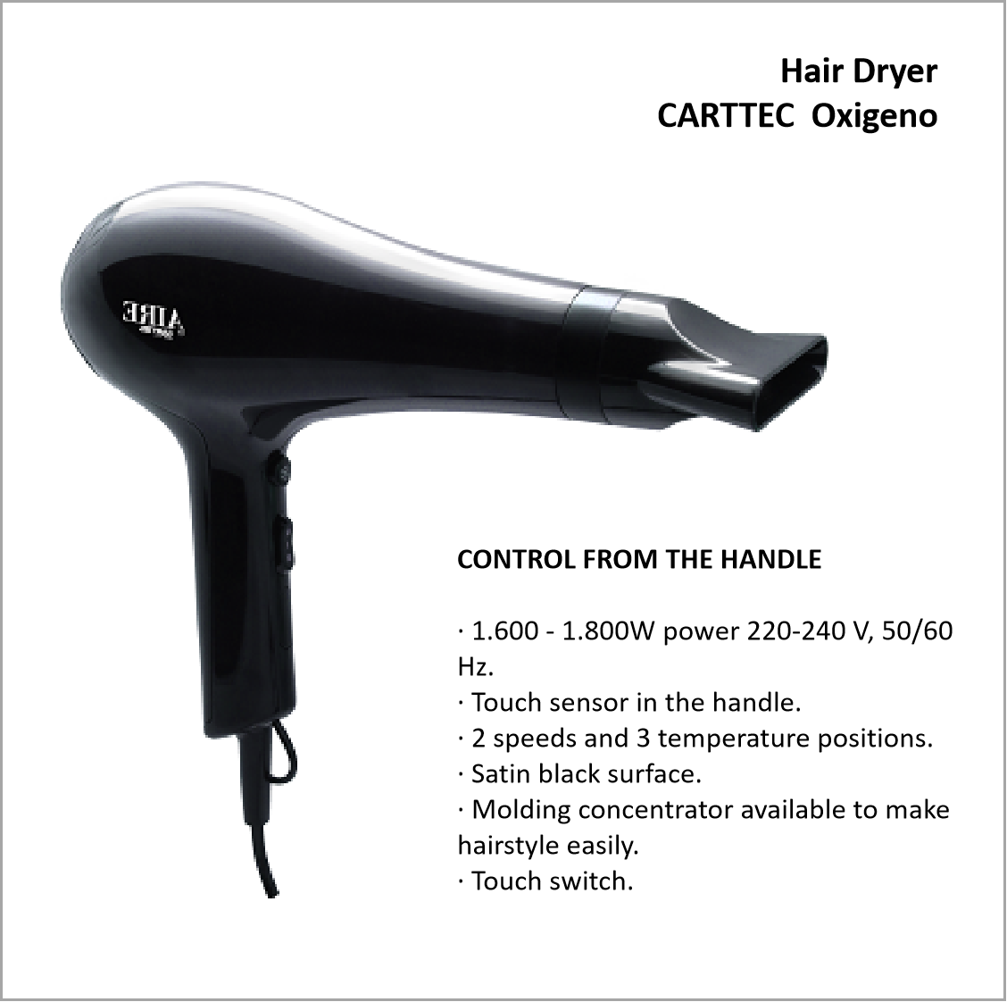 Debaf - CARTTEC  Oxigeno Hair Dryer